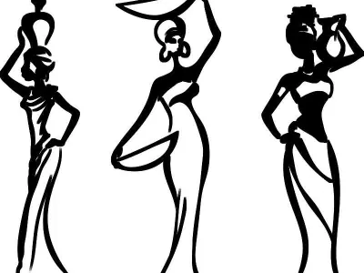 African Women wall art 1 3D print model