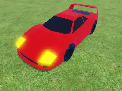 Low Poly Ferrari F40 Low-poly 3D model