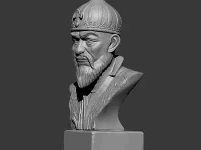 Amir Timur Bust- Emir Timur Bust - Tamerlane 3D model 3D print model
