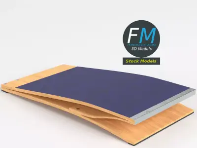 Gymnastics springboard 1 3D model