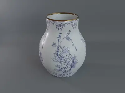 Chinese Jar A Low-poly 3D model