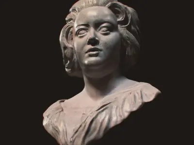 Constanza Bonarelli  Berninis Bust for PBR ARCHVIZ REALTIME Low-poly 3D model