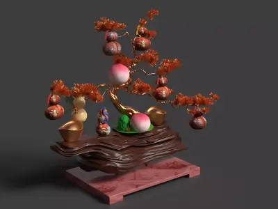 Chinese gourd tree   3D model