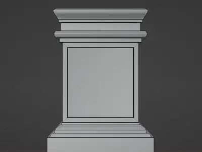 Greek pedestal 3d model Free low-poly 3D model
