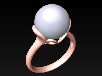 Pearl Ring - Womens Rings  -  N416314 3D print model