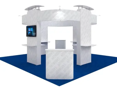 Exhibition booth 20x20ft 3DM019 3D model