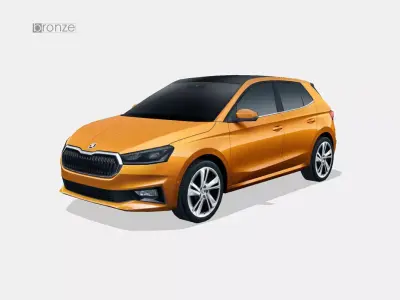 Skoda Fabia 2022 Low-poly 3D model