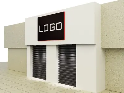  Car service entrance logo sign a615g 3D model