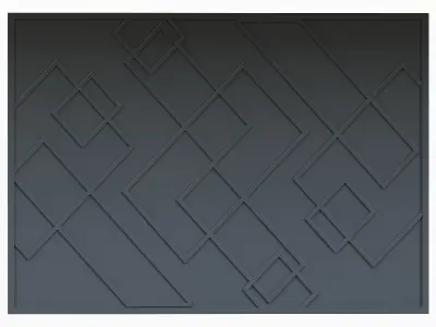 Wall 3D panel 06 3D model