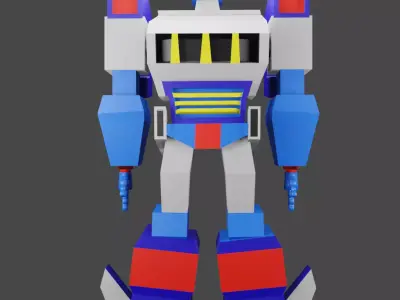 Free transformer painted Free low-poly 3D model