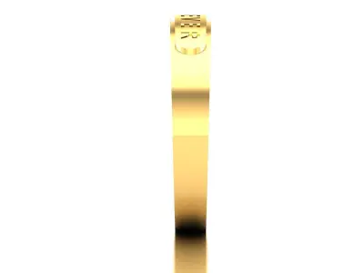 Band 3dm Render Details gold ring that says forever 3D print model