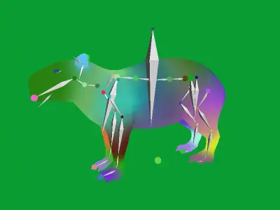 Capybara Low-poly 3D model