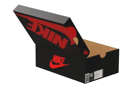 Nike Shoe Box PBR 06 Low-poly 3D model