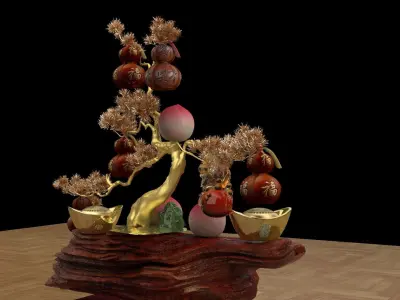 Chinese gourd tree   3D model