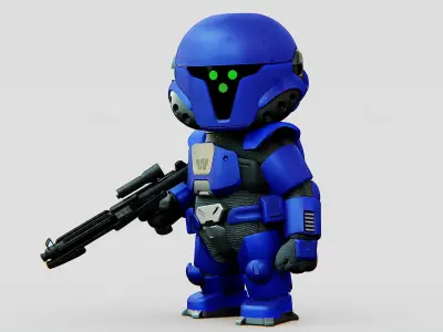 IMPERIAL TROOPER R-C Rigged for Unreal Engine - Unity - MIXAMO  3D model