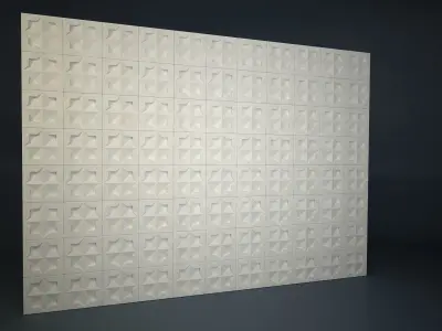 01 ARABIC PATTERN WALL Low-poly 3D model