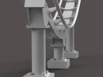 Roller Coaster Box Beam Track 3D print model