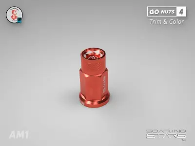 GoNuts 4 Trim and Color AM02 Car Wheel Lug Nut Low-poly 3D model