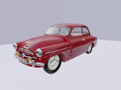 Skoda 440 Spartak 1955 Low-poly 3D model