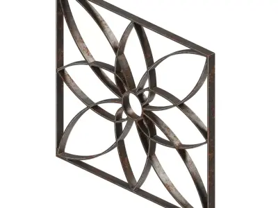 Rusty Gorgeous Window Grill 3D model