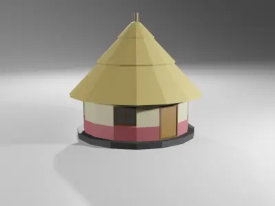 Rural Village - Low poly Assets Low-Poly 3D models  Free low-poly 3D model