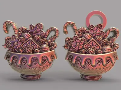 candy pot treedecor  3D print model