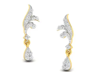Diamond Earring for Women 3D print model buy