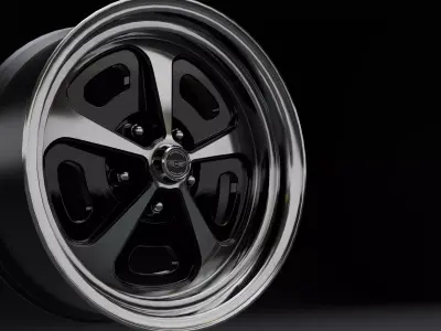 American Racing VN500 Car Rim Low-poly 3D model