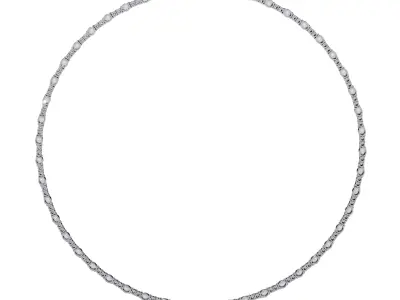 Diamond Necklace 360 animation renders 3dm stl details 3D print model