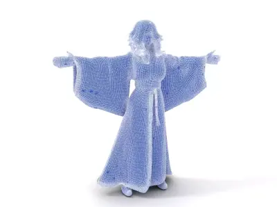 Purple Sorceress Robe model pack Low-poly 3D model