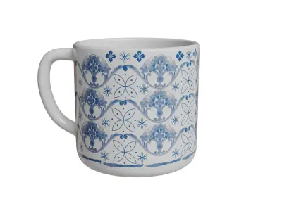 Decorative Mug Free 3D model