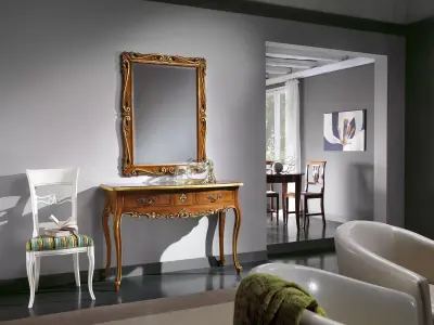 Artisanal empire console with handmade carvings 3D model