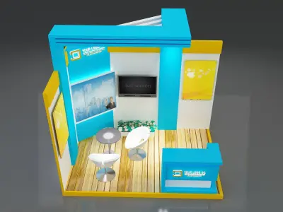 Booth Exhibition Stand a174  3D model
