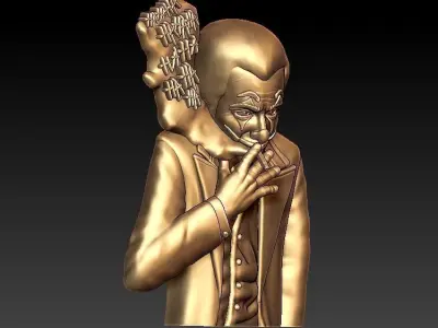 Joker Smoking Relief 3D Print 3D print model