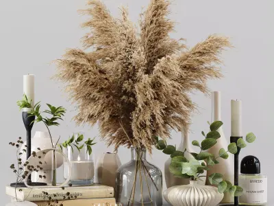 Decorative Set 173 Low-poly 3D model