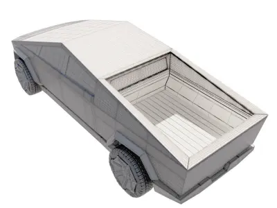 Tesla Cybertruck Low-poly 3D model