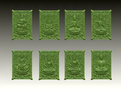 Eight Buddhist Guardian 3D print model