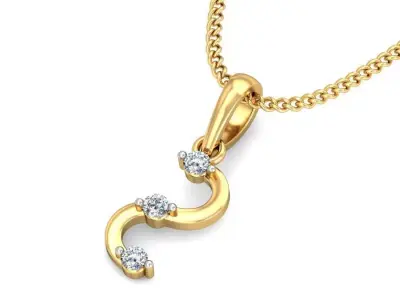 Solitaire Women Pendant 3dm STL OBJ FBX Renders Details 3D print model 72