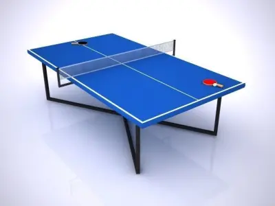 Ping Pong Table low-poly Free 3D model
