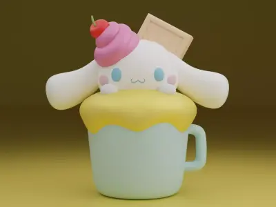 Sanrio cinnamoroll 14 3D print model