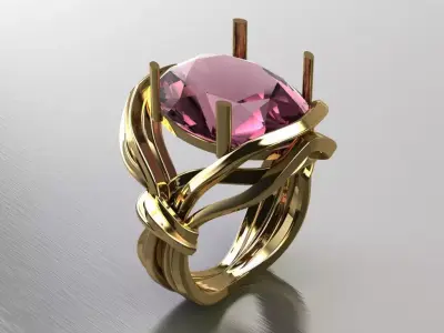 antique ring for women  3D print model