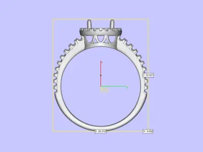Split Shank Halo  Round 3D print model