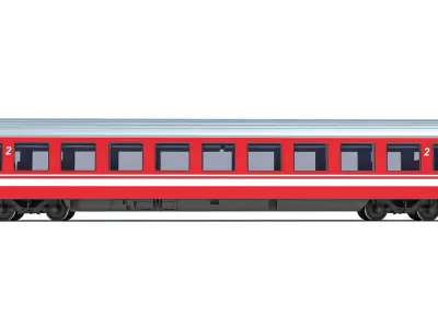 Train Passenger Car V11 3D model