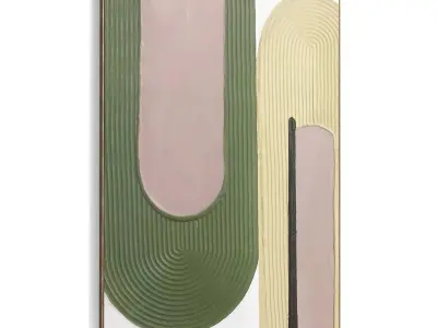 Plaster Two Photo Frame 472 Low-poly 3D model