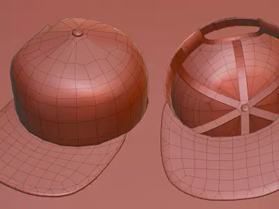 No Shot Vintage Black Snapback Low-poly 3D model