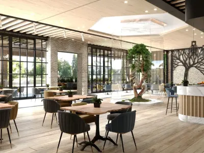 coffe shop restourant 3D model