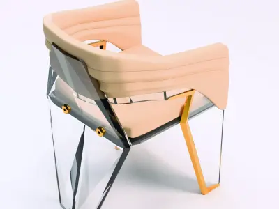 High Quality Luxury Modern Dining Chair - Serac Designer Chair 3D model