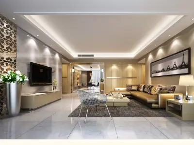 3d living room design 3D model