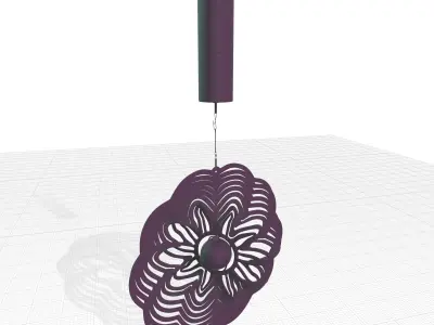 Shee Dust Whirligig Wind Spinner 3D model