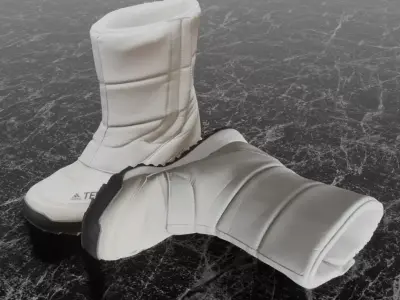 ADIDAS TERREX 3D WINTER BOOTS Low-poly 3D model